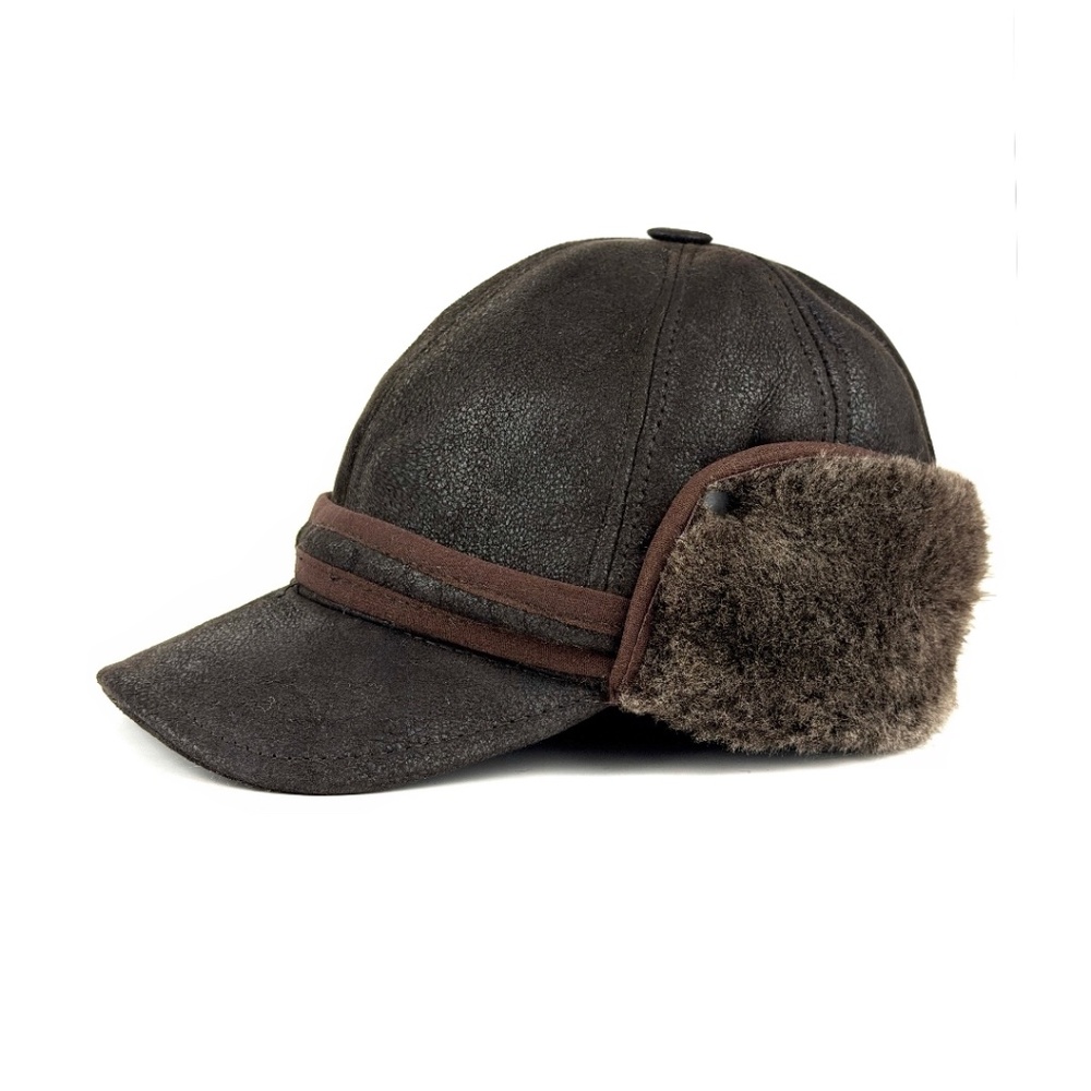 Shearling Sheepskin Leather Trapper Hat Aviator | Winter Hat | Ushanka